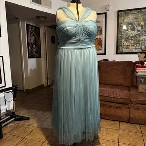 SHEIN Elegant Blue Prom Dress